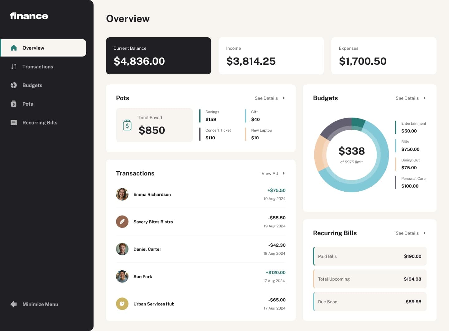 Personal Finance App